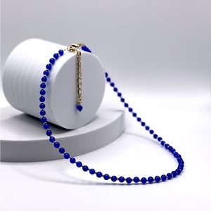 Dainty Blue Jade Necklace